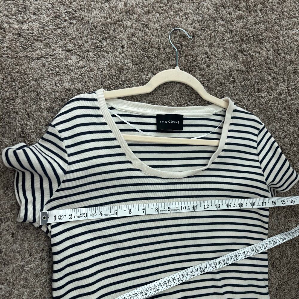 Les Copains Italy Striped Knit Top T-Shirt Blue White Fits US S/M (Tag IT XXL) - Picture 5 of 9